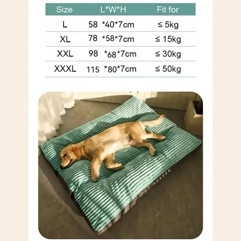 Hundebett, waschbar, Zwinger, für alle vier Jahreszeiten, großes Haustiersofa, plus dickes Cord-Schlafkissen, Welpenmatte für kleine bis große Hunde