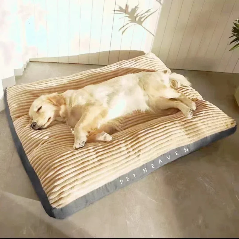 Hundebett, waschbar, Zwinger, für alle vier Jahreszeiten, großes Haustiersofa, plus dickes Cord-Schlafkissen, Welpenmatte für kleine bis große Hunde