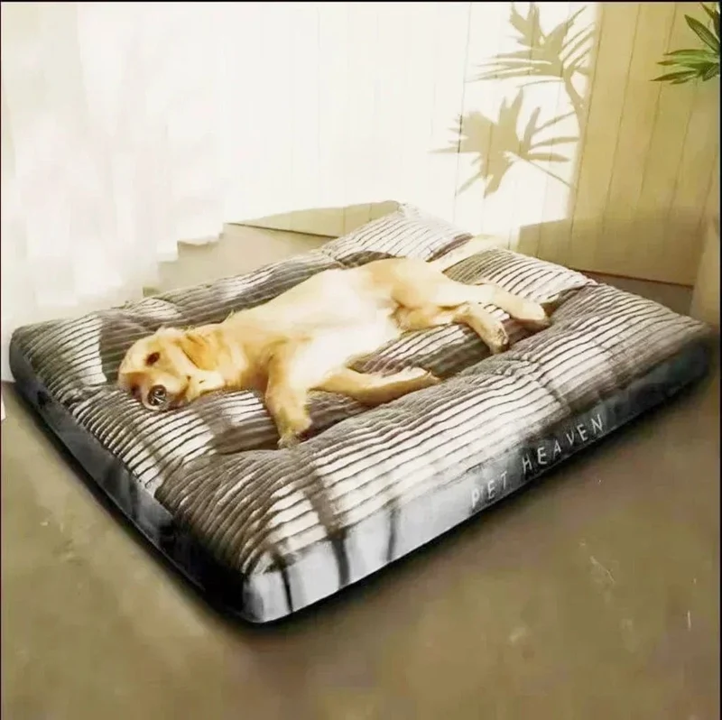 Hundebett, waschbar, Zwinger, für alle vier Jahreszeiten, großes Haustiersofa, plus dickes Cord-Schlafkissen, Welpenmatte für kleine bis große Hunde