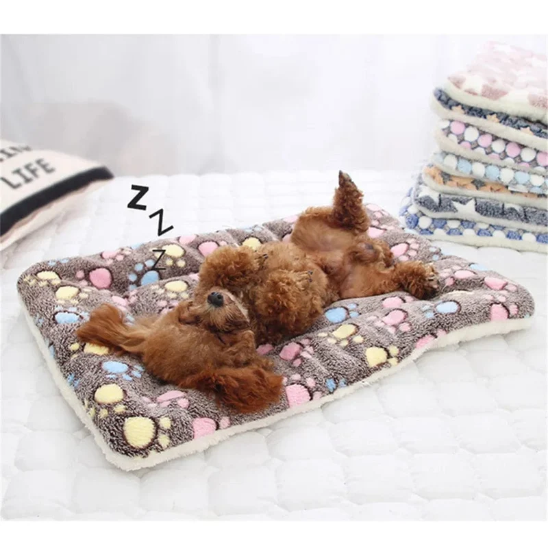 Hunde Katzen Decke Bett Matte Weichkorallen Fleece Winter Verdicken Warme Schlaf Hundebetten für Kleine Haustiere Mittlere Versorgung Dropshipping