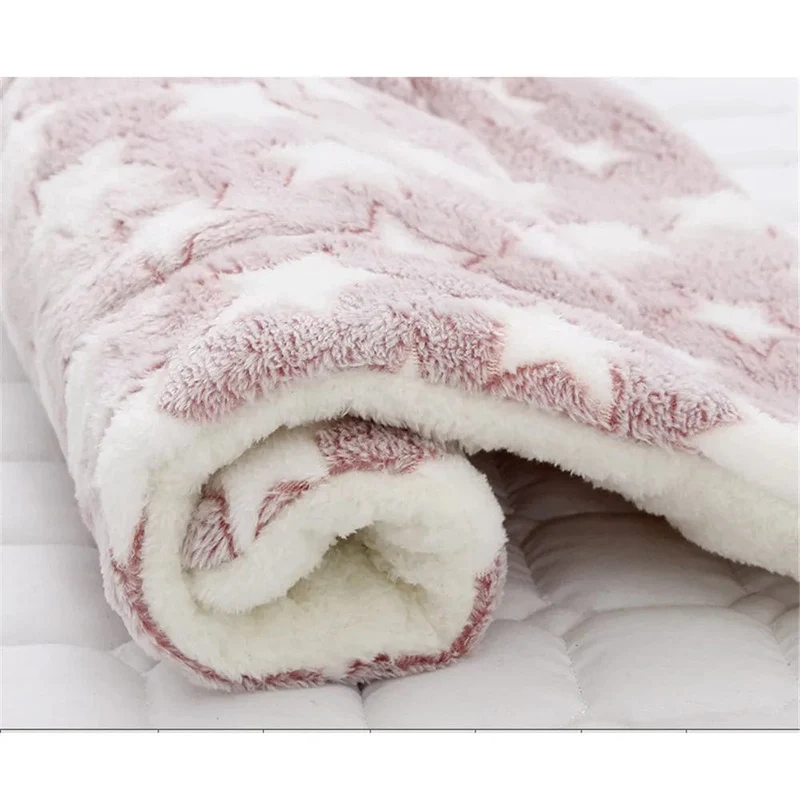 Hunde Katzen Decke Bett Matte Weichkorallen Fleece Winter Verdicken Warme Schlaf Hundebetten für Kleine Haustiere Mittlere Versorgung Dropshipping