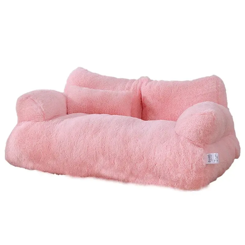 YOKEE Luxuriöses Katzenbett, superweiches, warmes Sofa für kleine Hunde, abnehmbar, waschbar, rutschfest, Schlafhaus für Kätzchen und Welpen, Haustierbedarf