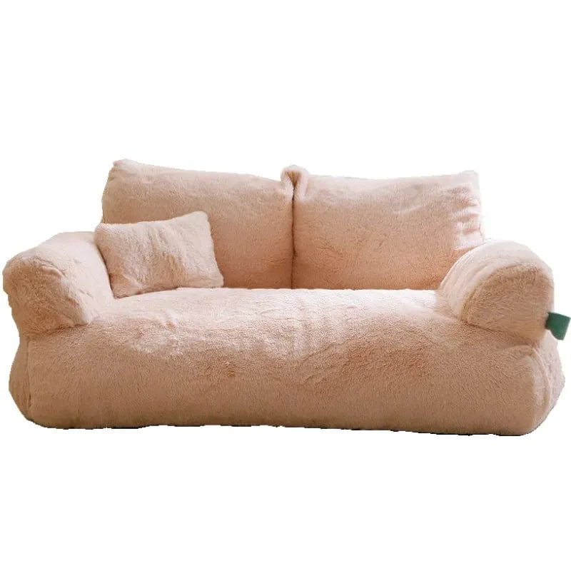 YOKEE Luxuriöses Katzenbett, superweiches, warmes Sofa für kleine Hunde, abnehmbar, waschbar, rutschfest, Schlafhaus für Kätzchen und Welpen, Haustierbedarf