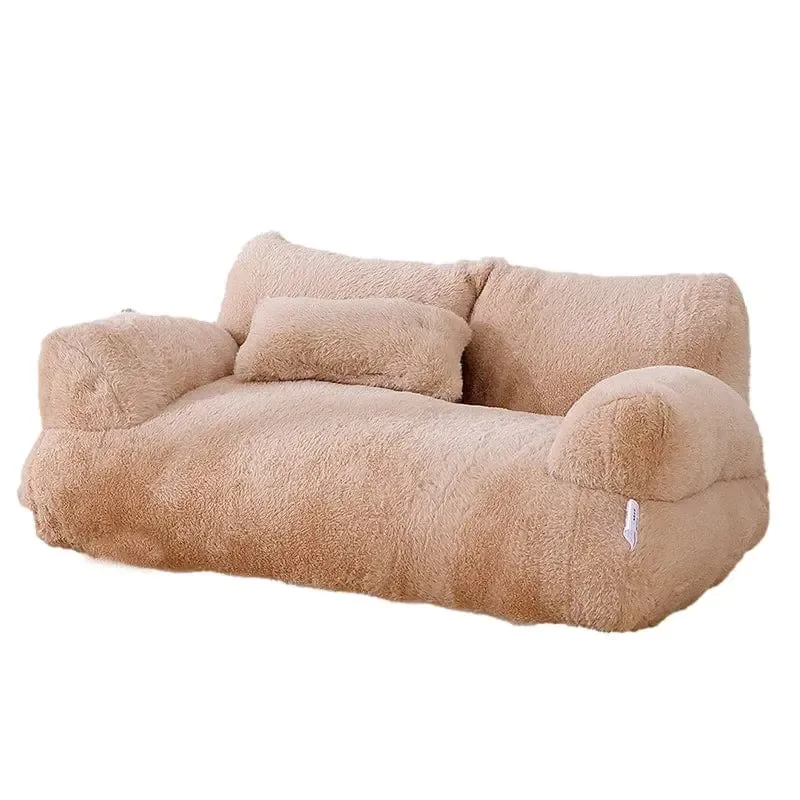 YOKEE Luxuriöses Katzenbett, superweiches, warmes Sofa für kleine Hunde, abnehmbar, waschbar, rutschfest, Schlafhaus für Kätzchen und Welpen, Haustierbedarf