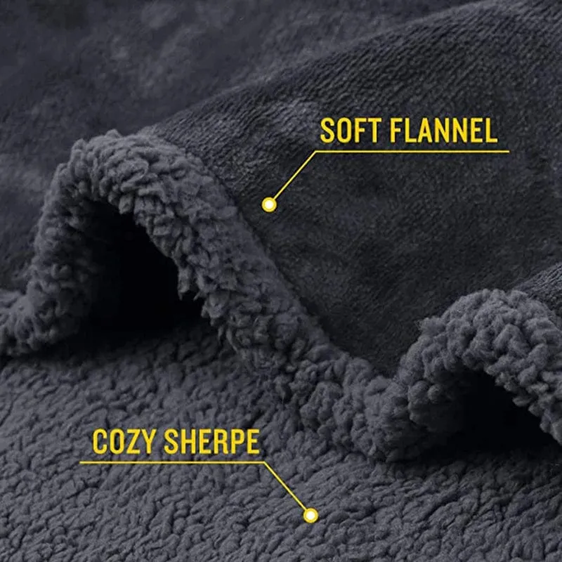 Wasserdichte Haustierdecke, flüssigkeitsabweisende Hundedecke für Schlafsofa und Couch, wendbarer Sherpa-Fleece-Möbelschutzbezug
