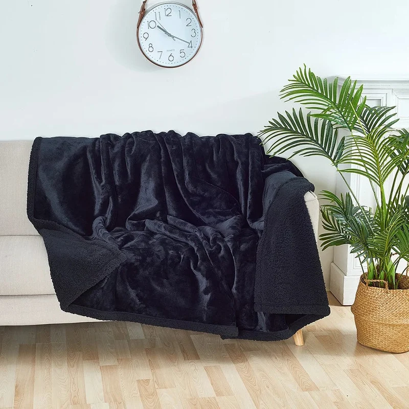 Wasserdichte Haustierdecke, flüssigkeitsabweisende Hundedecke für Schlafsofa und Couch, wendbarer Sherpa-Fleece-Möbelschutzbezug