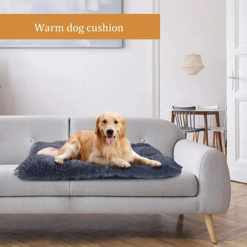 Großes Hundebett, waschbares Haustierbett aus Plüsch, gegen Angstzustände, warmes Hundekissen, Schlafmatte, bequeme Haustiermatten für kleine, mittelgroße und große Hunde