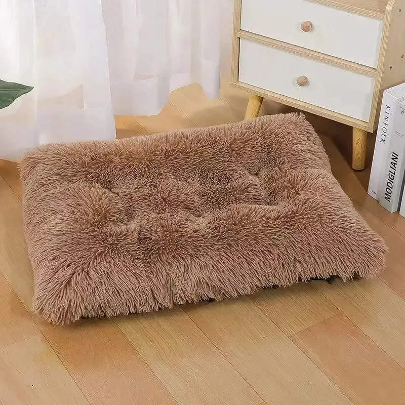 Großes Hundebett, waschbares Haustierbett aus Plüsch, gegen Angstzustände, warmes Hundekissen, Schlafmatte, bequeme Haustiermatten für kleine, mittelgroße und große Hunde