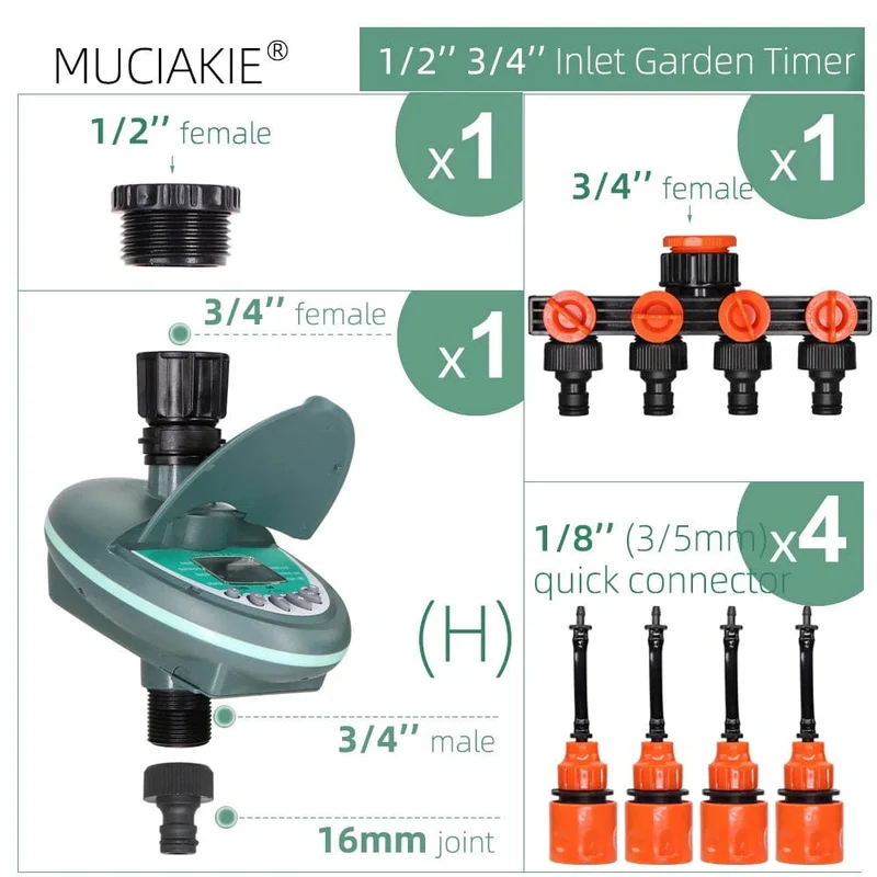 Garten Automatische Bewässerung Timer Smart Home Programmierung Bewässerung Ventil Gewächshaus Tropf Bewässerung System LCD Display Controller