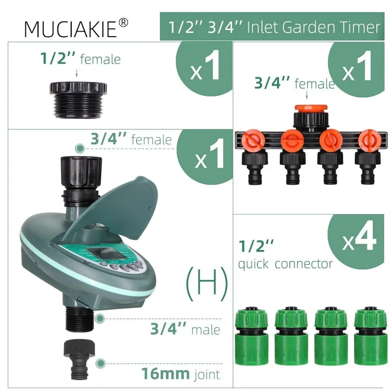Garten Automatische Bewässerung Timer Smart Home Programmierung Bewässerung Ventil Gewächshaus Tropf Bewässerung System LCD Display Controller
