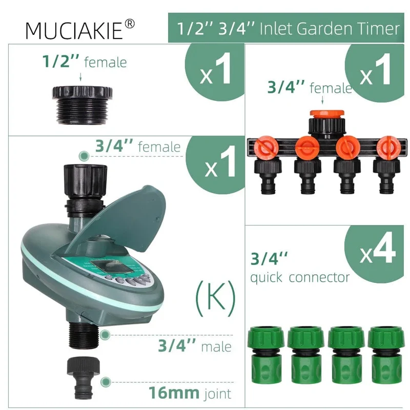 Garten Automatische Bewässerung Timer Smart Home Programmierung Bewässerung Ventil Gewächshaus Tropf Bewässerung System LCD Display Controller