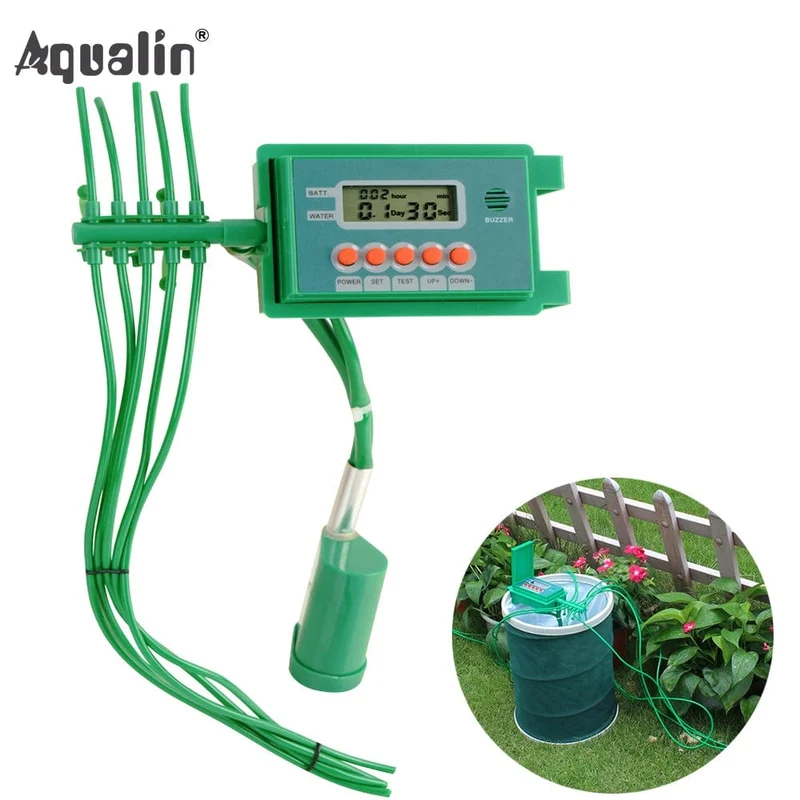 Garten Automatische Pumpe Tropfbewässerung Bewässerung Kits System Sprinkler mit Smart Water Timer Controller für Bonsai, Pflanze #22018A