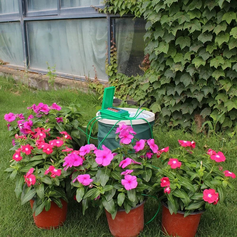 Garten Automatische Pumpe Tropfbewässerung Bewässerung Kits System Sprinkler mit Smart Water Timer Controller für Bonsai, Pflanze #22018A