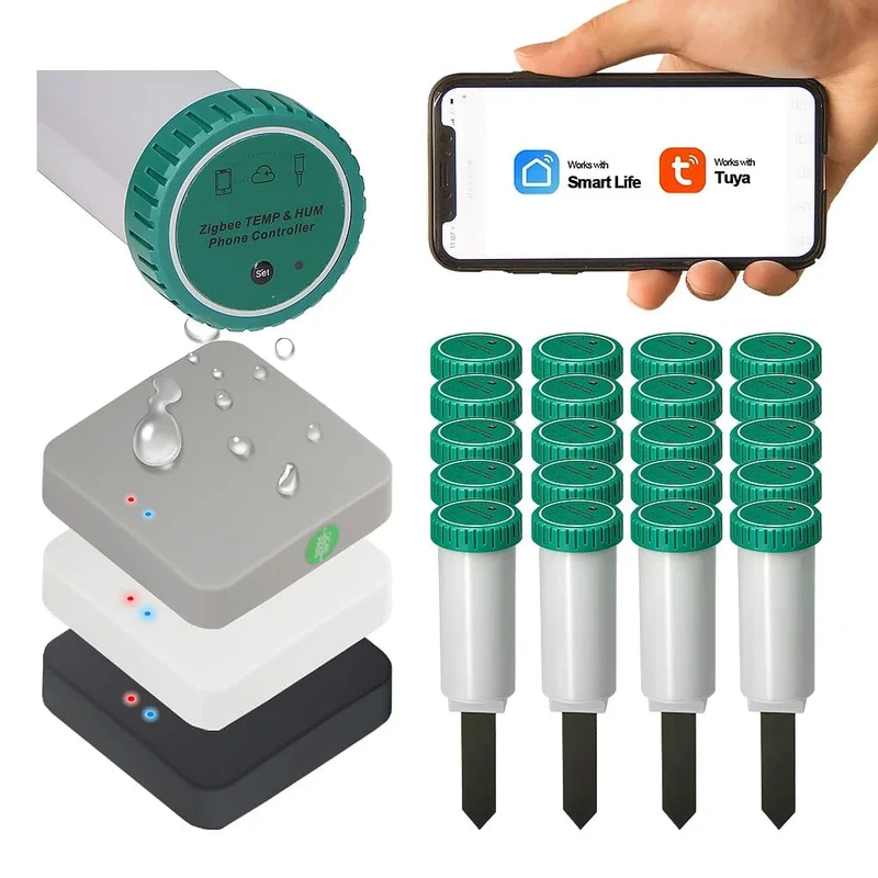 Tuya Zigbee Bluetooth Wifi Boden Temperatur Feuchtigkeit Sensor Tester Garten Detektor für Indoor Outdoor Pflanzen Fernbedienungen