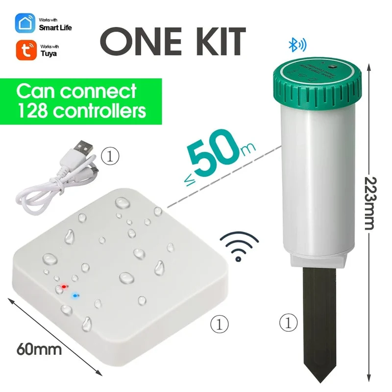 Tuya Zigbee Bluetooth Wifi Boden Temperatur Feuchtigkeit Sensor Tester Garten Detektor für Indoor Outdoor Pflanzen Fernbedienungen