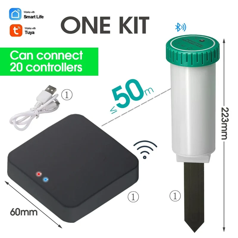 Tuya Zigbee Bluetooth Wifi Boden Temperatur Feuchtigkeit Sensor Tester Garten Detektor für Indoor Outdoor Pflanzen Fernbedienungen