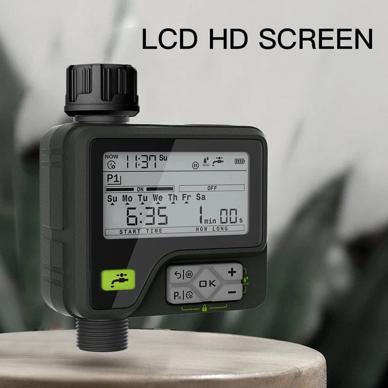 Eshico Super-Bewässerungssystem, 6 einstellbare Programme, Regenerkennung, präzises automatisches Timing, digitaler Wassertimer, Gartenberegnung