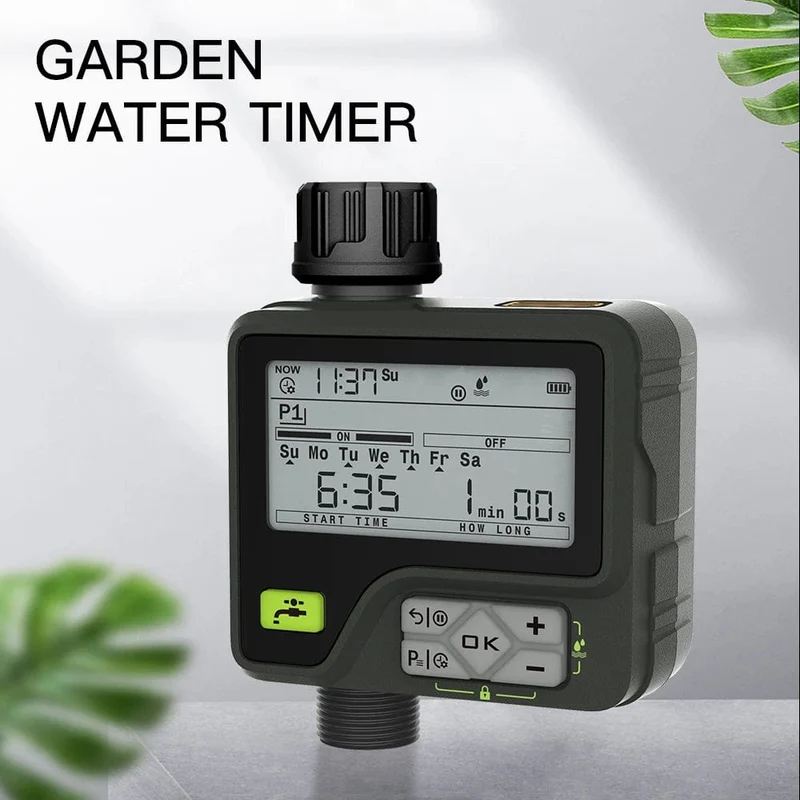 Eshico Super-Bewässerungssystem, 6 einstellbare Programme, Regenerkennung, präzises automatisches Timing, digitaler Wassertimer, Gartenberegnung