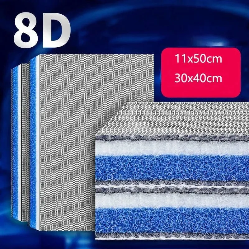 Aquarium 8D Schwamm Filter Baumwolle Denitrifier Zubehör Aquarium Schaummittel Verbesserte 8 Schicht Nicht