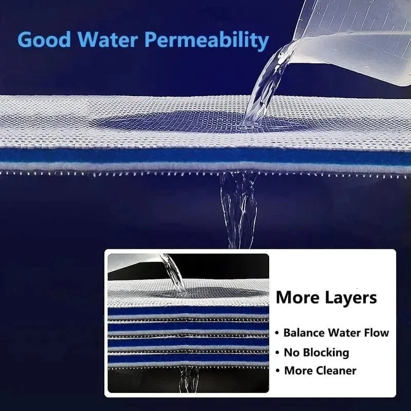 Aquarium 8D Schwamm Filter Baumwolle Denitrifier Zubehör Aquarium Schaummittel Verbesserte 8 Schicht Nicht