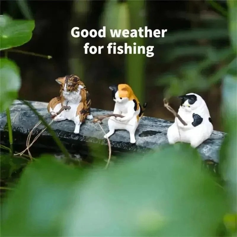 Kreative Aquarium Dekoration 8 Stil Kleine Angeln Katze Aquarium Zubehör Landschaftsbau Ornament Aquarium Zubehör Diy