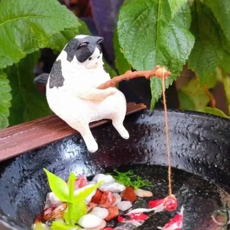 Kreative Aquarium Dekoration 8 Stil Kleine Angeln Katze Aquarium Zubehör Landschaftsbau Ornament Aquarium Zubehör Diy