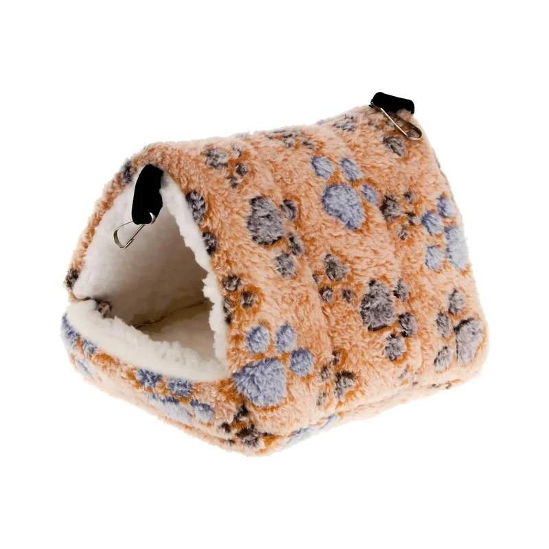 1PCS Korallen Fleece Dot Druck Kleine Schaum Pet Haus Hängen Hamster Bett Mit Zip Für Kleine Tiere Eichhörnchen Papagei baumwolle Nest