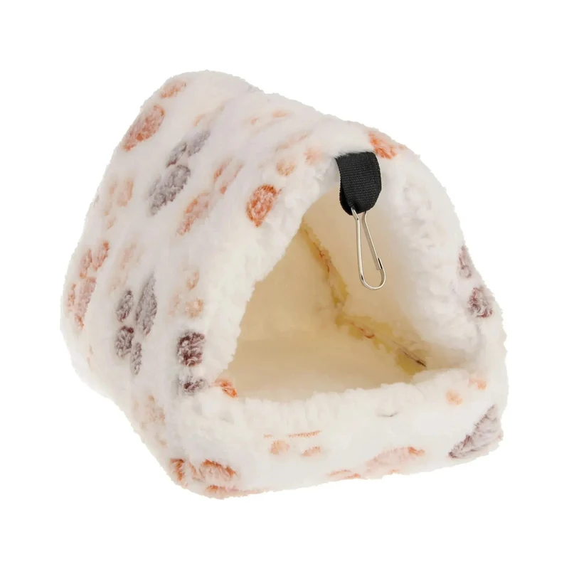 1PCS Korallen Fleece Dot Druck Kleine Schaum Pet Haus Hängen Hamster Bett Mit Zip Für Kleine Tiere Eichhörnchen Papagei baumwolle Nest