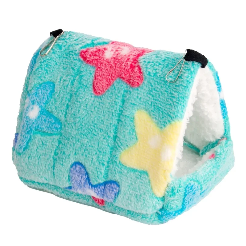 1PCS Korallen Fleece Dot Druck Kleine Schaum Pet Haus Hängen Hamster Bett Mit Zip Für Kleine Tiere Eichhörnchen Papagei baumwolle Nest