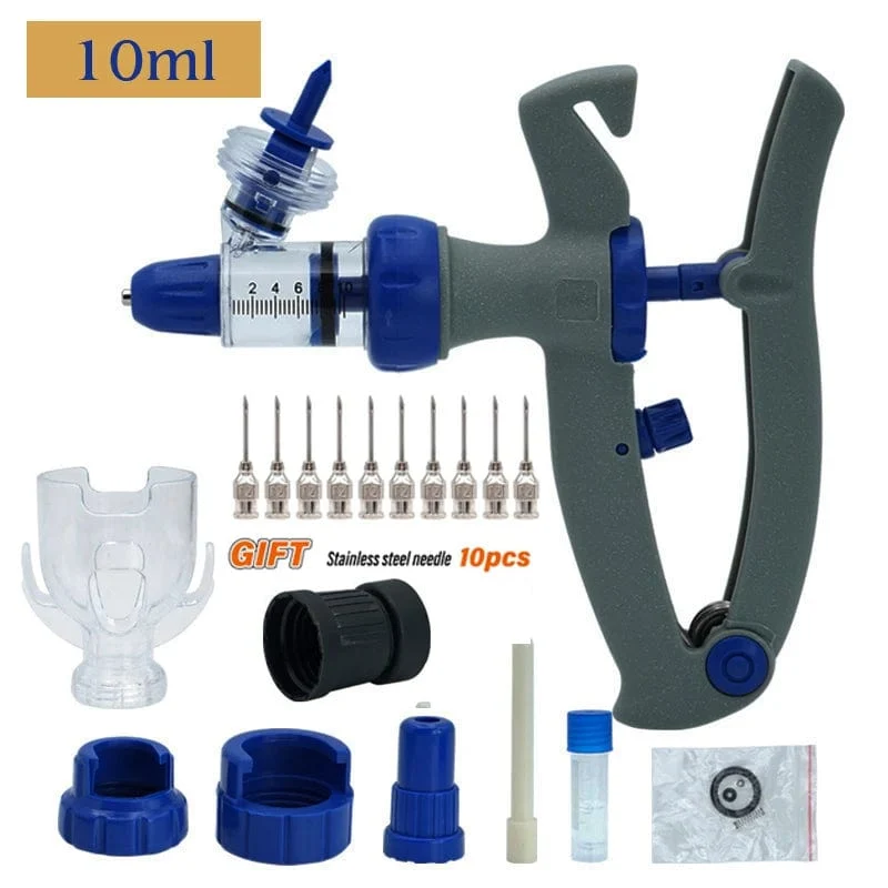 1ml/2ml /5ml Automatische Veterinär Kontinuierliche Spritze Tier Injektion Einstellbare Impfstoff für vieh Schwein Rinder Schafe
