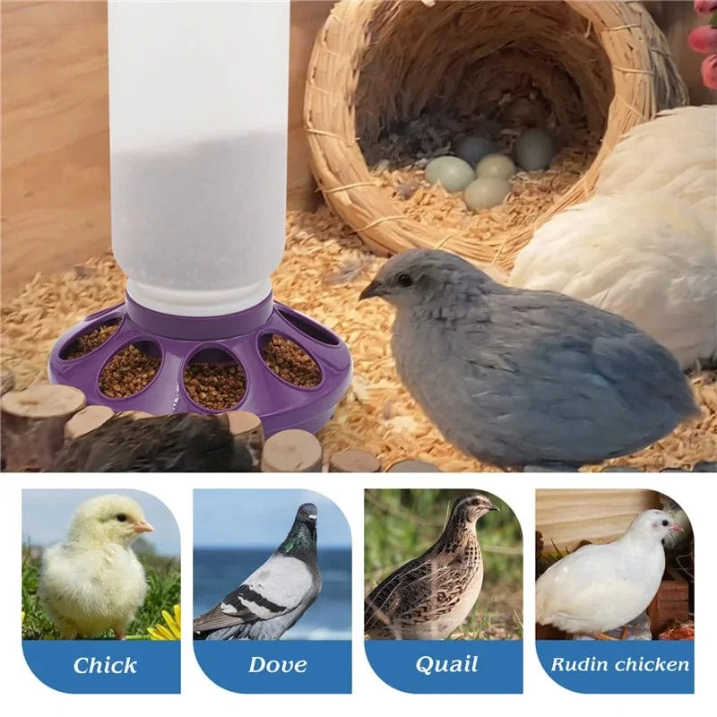 Neue verdickte Futter- und Trinkstation für Geflügel, Wasser- und Lebensmittelspender, automatischer Tränkebehälter für Hühner, Vögel, Küken, Futtereimer, Behälter, 1 l