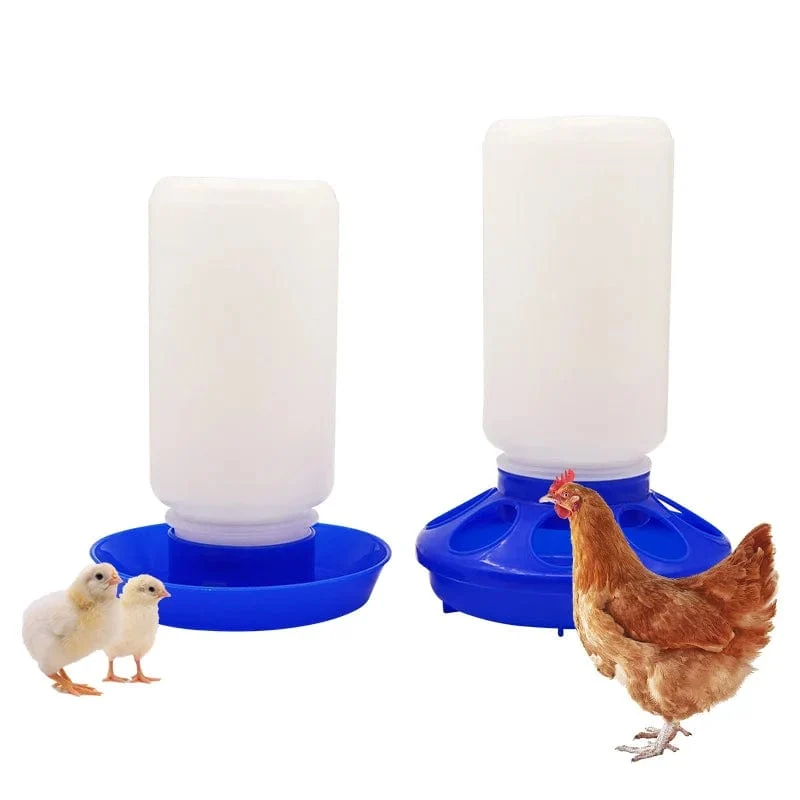 Neue verdickte Futter- und Trinkstation für Geflügel, Wasser- und Lebensmittelspender, automatischer Tränkebehälter für Hühner, Vögel, Küken, Futtereimer, Behälter, 1 l