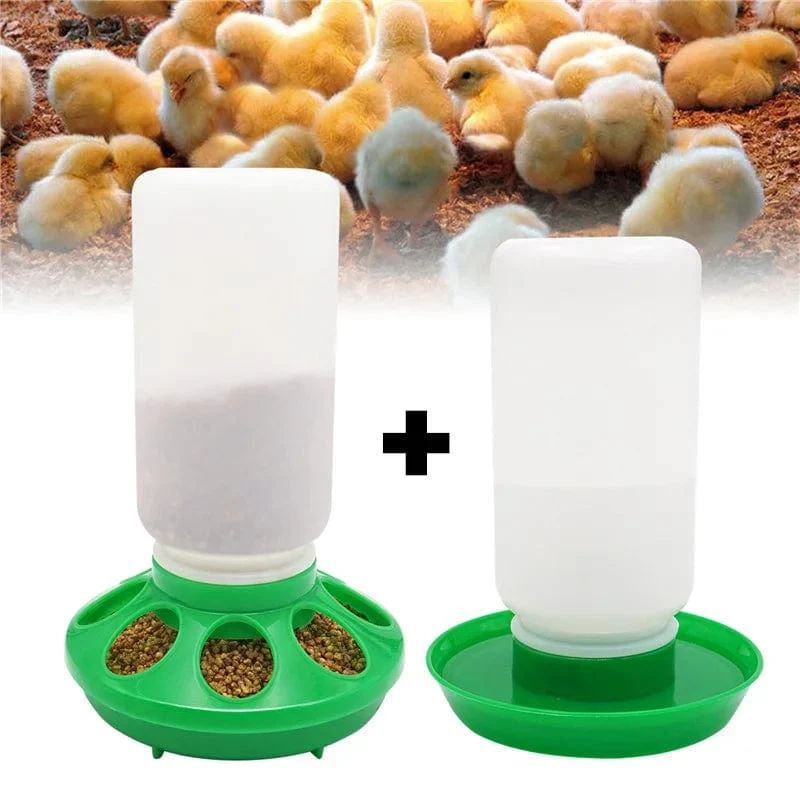 Neue verdickte Futter- und Trinkstation für Geflügel, Wasser- und Lebensmittelspender, automatischer Tränkebehälter für Hühner, Vögel, Küken, Futtereimer, Behälter, 1 l