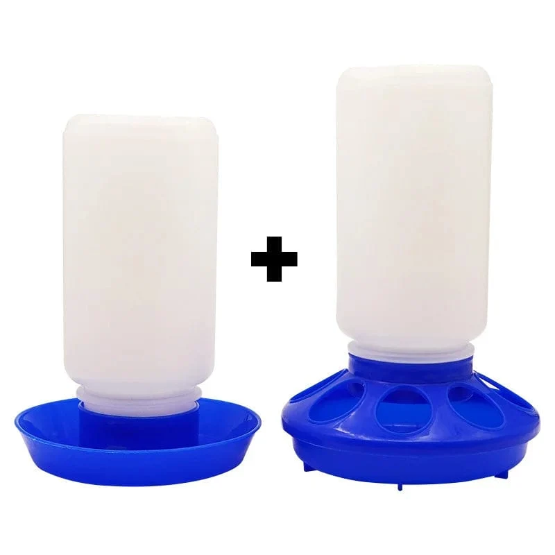 Neue verdickte Futter- und Trinkstation für Geflügel, Wasser- und Lebensmittelspender, automatischer Tränkebehälter für Hühner, Vögel, Küken, Futtereimer, Behälter, 1 l