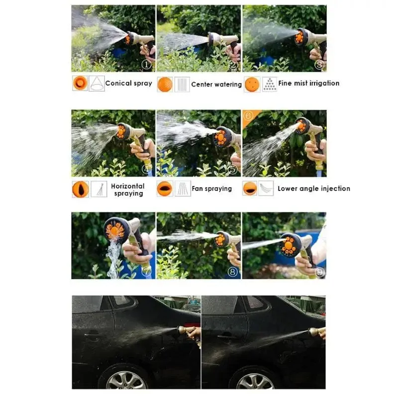 Neue Hochdruck-Wasserspritzpistole Autowaschschlauch Sprühflasche Gartenbewässerung Sprinkler Sprinkler Reinigung Wasserpistole