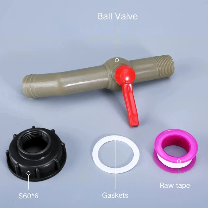 IBC-Tankadapter, Wasserwürfel-Ventilarmaturen, Gartenbewässerungsanschluss, einfach zu verwendende Schlauchschalterhähne, hohe Qualität