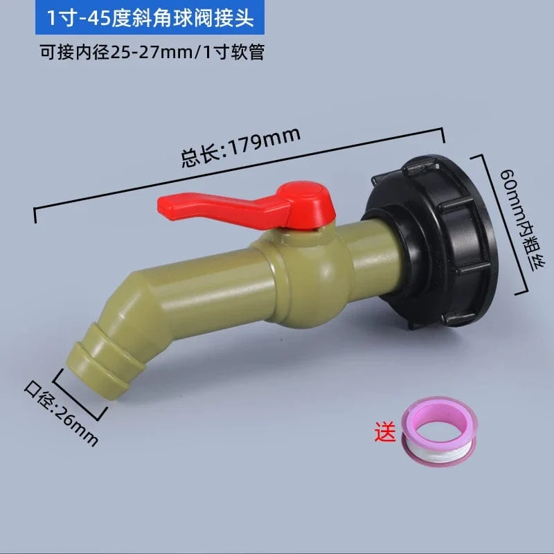 IBC-Tankadapter, Wasserwürfel-Ventilarmaturen, Gartenbewässerungsanschluss, einfach zu verwendende Schlauchschalterhähne, hohe Qualität