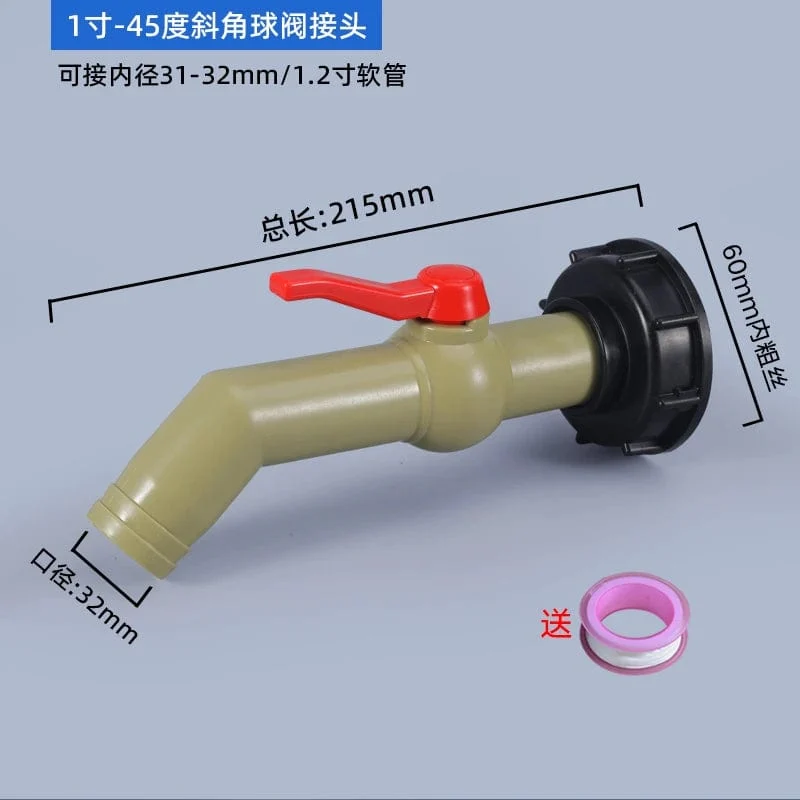 IBC-Tankadapter, Wasserwürfel-Ventilarmaturen, Gartenbewässerungsanschluss, einfach zu verwendende Schlauchschalterhähne, hohe Qualität