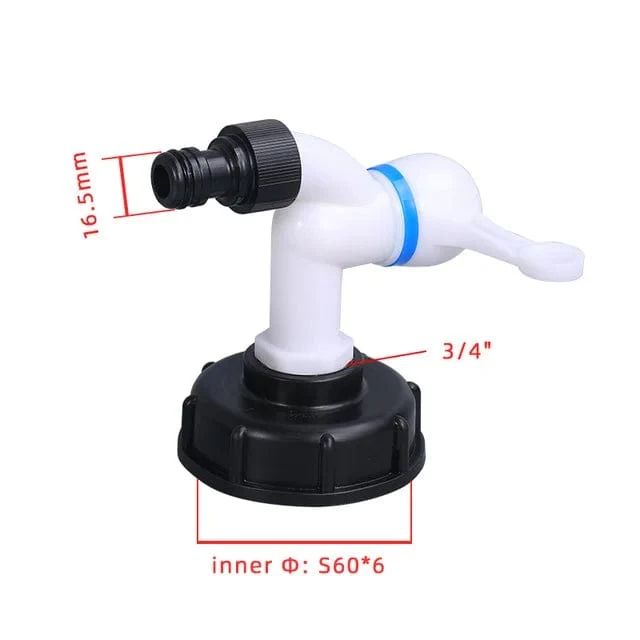 IBC-Tankadapter, Wasserwürfel-Ventilarmaturen, Gartenbewässerungsanschluss, einfach zu verwendende Schlauchschalterhähne, hohe Qualität