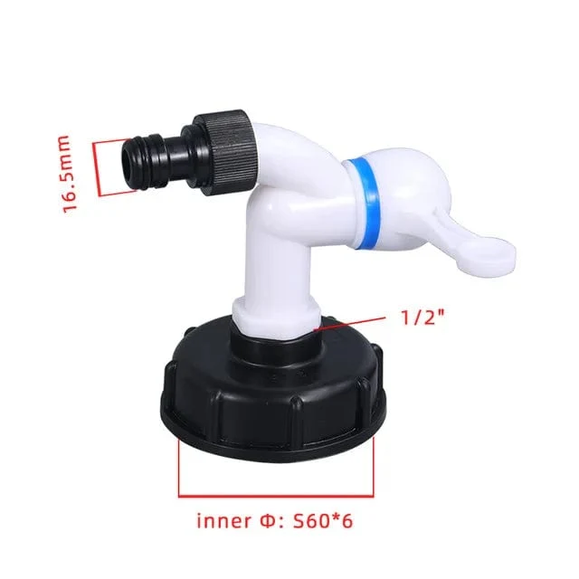 IBC-Tankadapter, Wasserwürfel-Ventilarmaturen, Gartenbewässerungsanschluss, einfach zu verwendende Schlauchschalterhähne, hohe Qualität