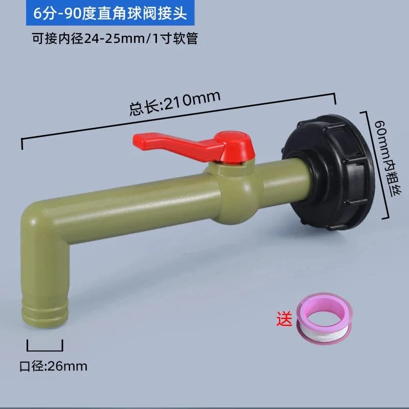 IBC-Tankadapter, Wasserwürfel-Ventilarmaturen, Gartenbewässerungsanschluss, einfach zu verwendende Schlauchschalterhähne, hohe Qualität