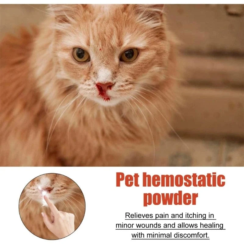 Styptisches Pulver zum Stoppen von Blutungen, sicher für Hunde, Katzen, Haustiere, Welpen, Blutstopfen, entzündungshemmend, antibakteriell, gebrochene Verletzungen