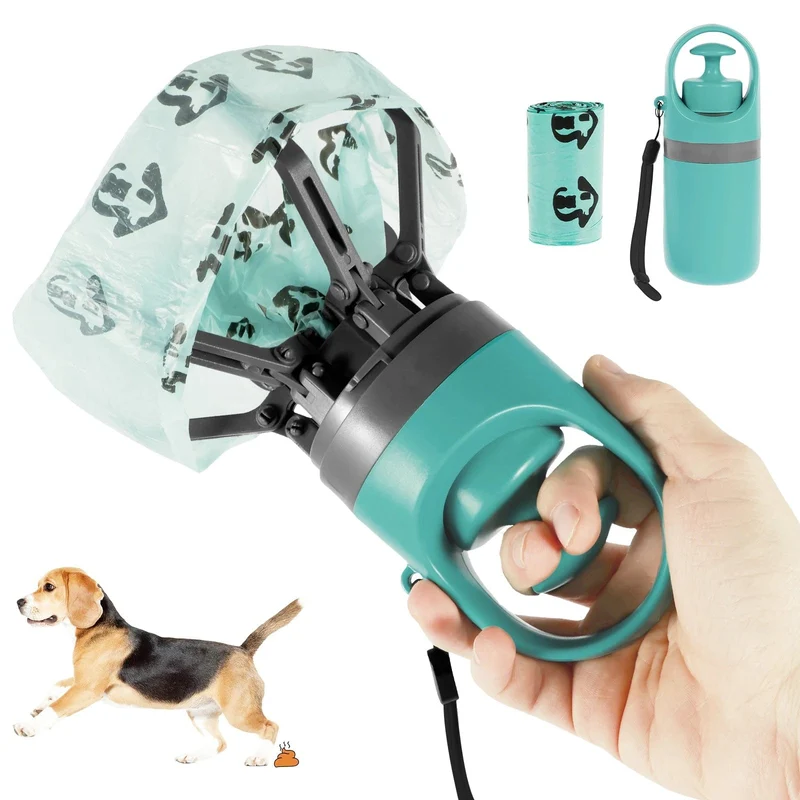 Haustiertoilette Tragbarer Outdoor-Müllsack, Hundetoilette Sechs-Klauen-Schaufel-Kotspender