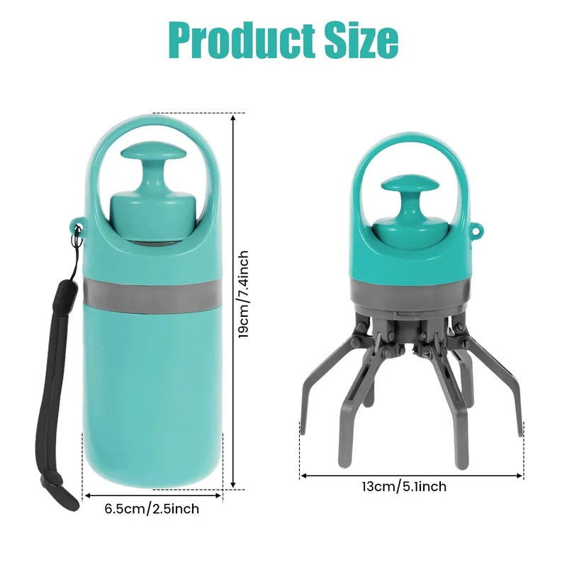 Haustiertoilette Tragbarer Outdoor-Müllsack, Hundetoilette Sechs-Klauen-Schaufel-Kotspender