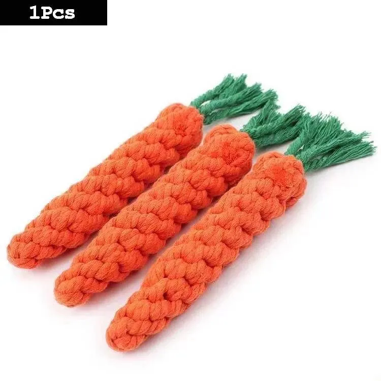 1PC Hund Spielzeug Karotte Knoten Seil Ball Baumwolle Seil Hantel Welpen Reinigung Zähne Kauen Spielzeug Langlebige Geflochtene Biss beständig Pet Liefert