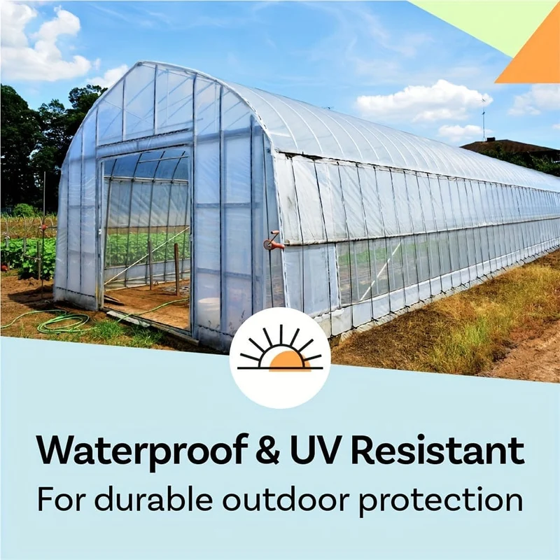 1 Packung, Gewächshaus-Reparaturband, Gewächshaus-Klebeband, transparentes Gewächshausfolien-Reparaturband, wasserdichte und UV-beständige Kunststofffolienbänder für Gewächshäuser