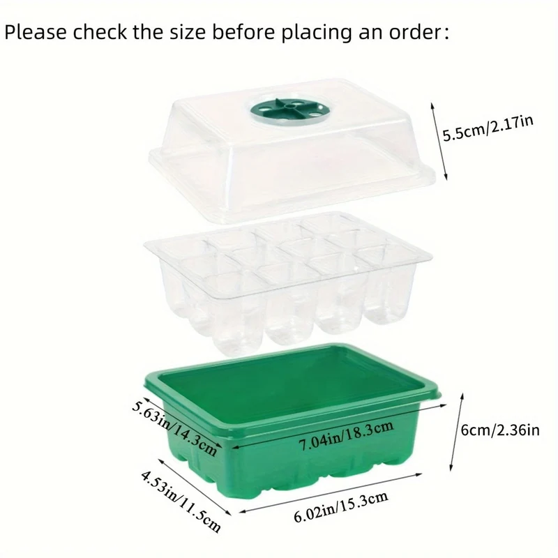 Vergrößern Sie Ihren Garten mit dieser Sämlingsbox mit 12 Löchern – inklusive Deckel, Isolierung und Feuchtigkeitsplatte für optimale Keimung.