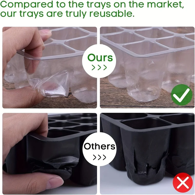 Vergrößern Sie Ihren Garten mit dieser Sämlingsbox mit 12 Löchern – inklusive Deckel, Isolierung und Feuchtigkeitsplatte für optimale Keimung.