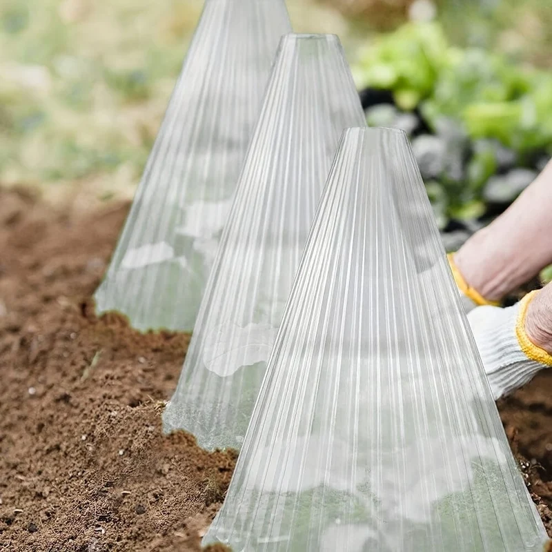 10/20/30 Stück, Gartenglocken für Pflanzen, wiederverwendbare Pflanzenglockenabdeckung, schützt Pflanzen vor Vögeln, Frost, Schnecken usw., 7.7" DX 8.7" H, transparent, Gartenbedarf