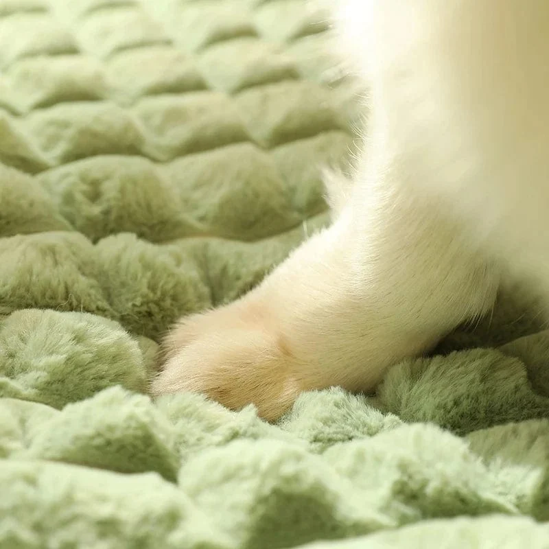MADDEN Warme Hundematte für den Winter, Luxus-Sofa für kleine und mittelgroße Hunde, kariertes Bett für Katzen, Hunde, flauschig, zum Schlafen, abnehmbar und waschbar, Haustierbetten